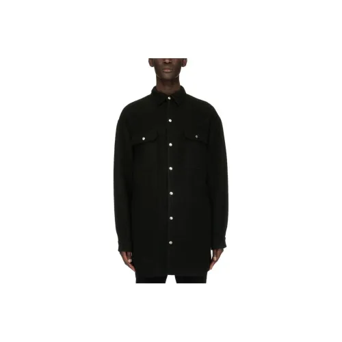 RICK OWENS Press-stud Fastening Virgin-wool Coat