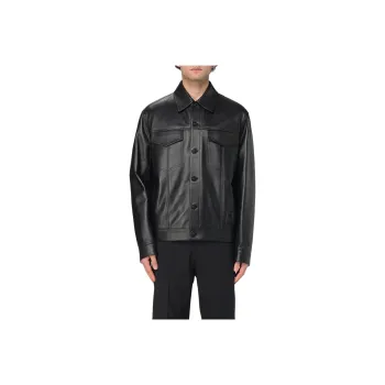 FENDI Ff Embossed Leather Jacket