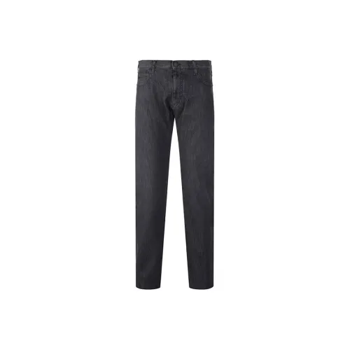EMPORIO ARMANI J45 Regular fit Worn wash 8 oz Denim Jeans