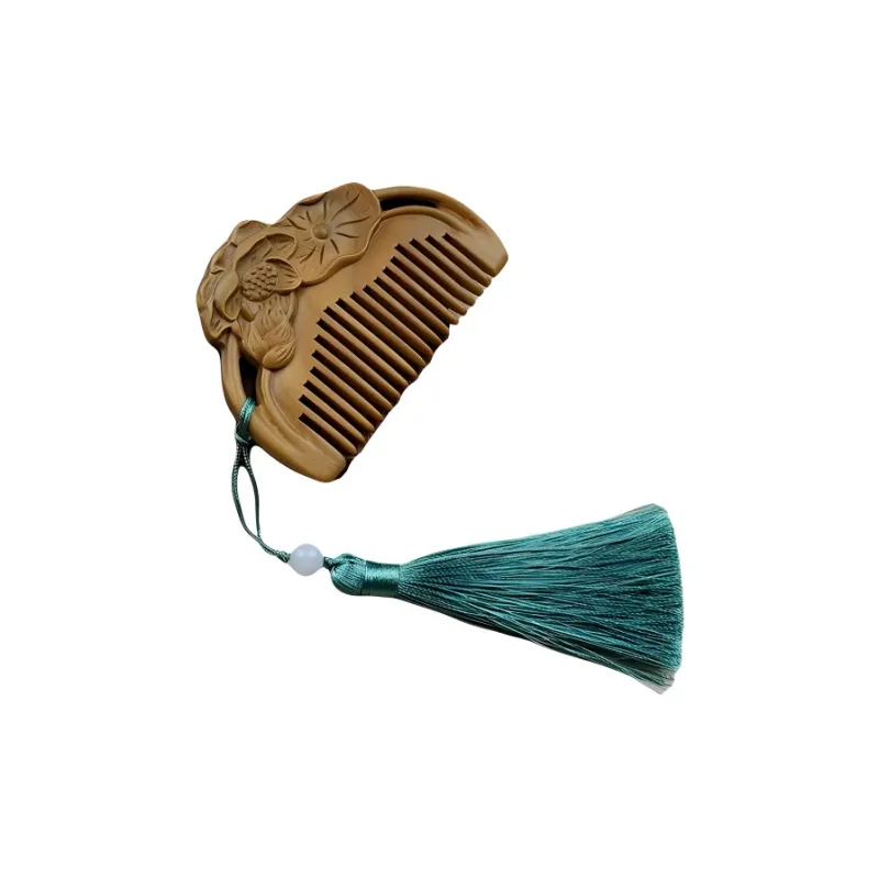 Sweet Pillow House Traditional Chinese Style Brogues Comb Brogues Mini Compact Comb For Sideburns Shaping-3