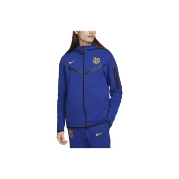 Nike F.C. Barcelona Tech Fleece Windrunner Jackets Coats Men's Blue