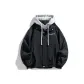 Black with Gray Hood