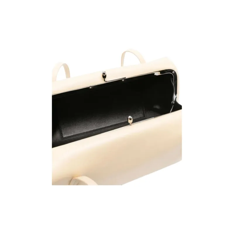 JIL SANDER Goji Calfskin Handbag Medium Size Women's Beige-3