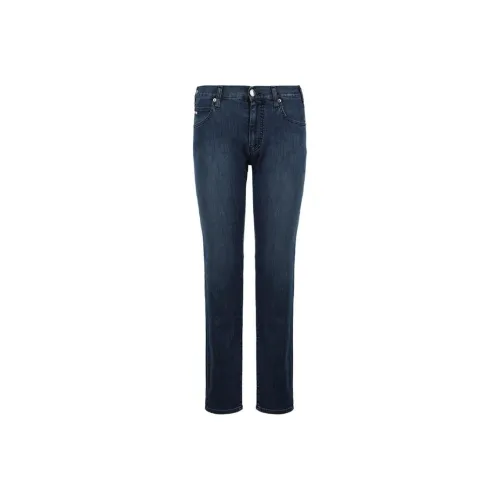 EMPORIO ARMANI J45 Regular Fit Worn Wash 8 Oz Denim Jeans