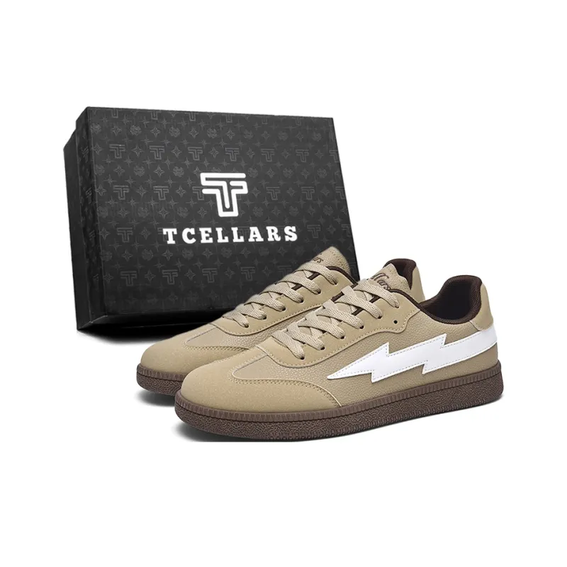 TCELLARS Cushioning Abrasion Resistant Balance Breathable Height Increasing Low Top Skateboard Shoes Men's-7