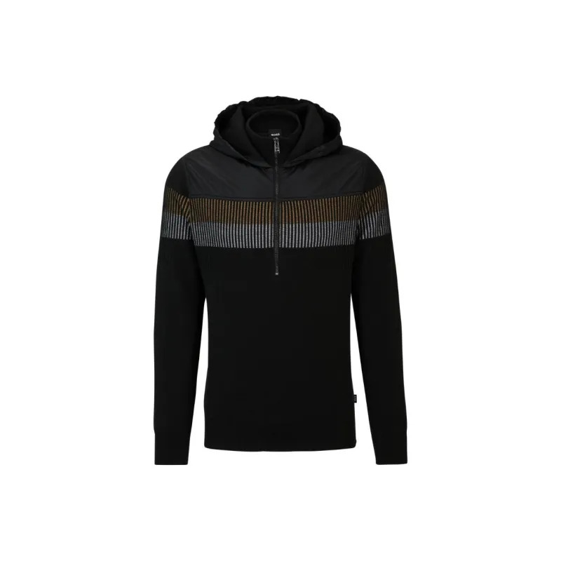Boss Half zip Knitted Hoodie-0