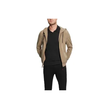 GUESS Eco Tech Zip Hoodie Jackets Coats Men's Yellow