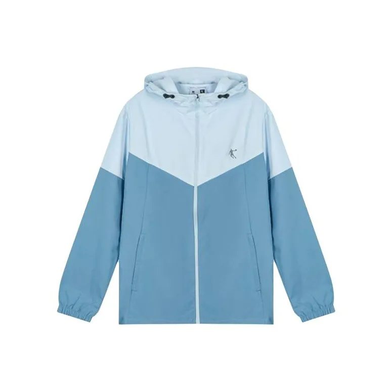 QIAODAN Trench Coat Men's Light Translucent Blue/Soft Gray Blue-0