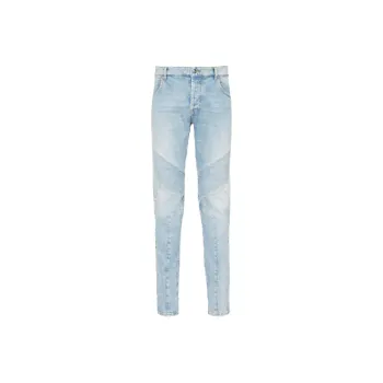 BALMAIN Ribbed Slim Multi Cuts Jeans