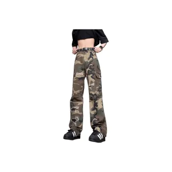 UPXIW Jeans Unisex Camouflage