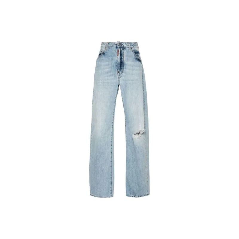 DSQUARED 2 Distressed Light Palm Beam Wash 642 Jeans-0