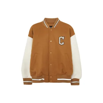 MLB Cleveland Guardians Cultive Jackets Coats Unisex Camel
