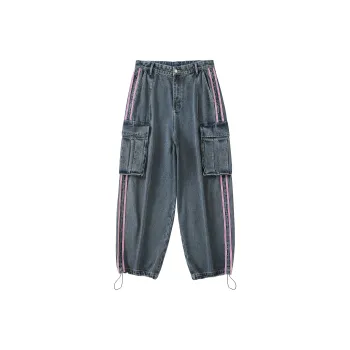 Crying Center Cargo Pants Unisex Denim