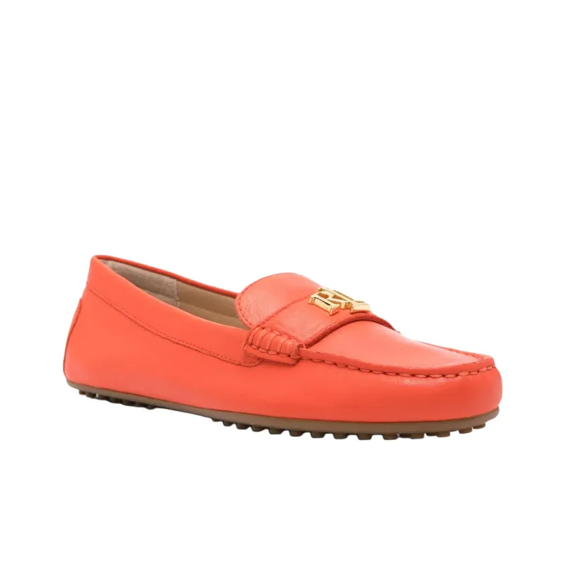 LAUREN RALPH LAUREN Barnsbury Gommino Loafers Women's Orange Red-2