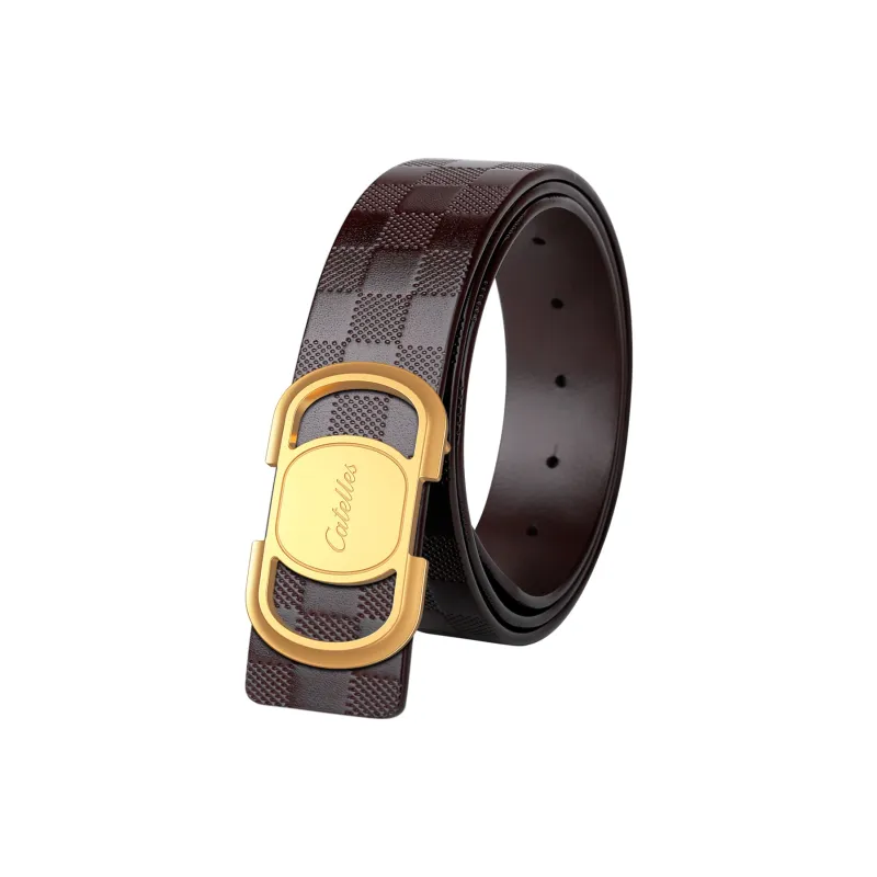 CATELLES Top Grain Cow Leather Belts Men's 3.5cm-6