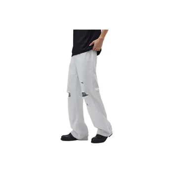 RKVC Jeans Unisex Blue Yarn White