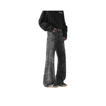 BLANC & ECLARE Camouflage Snakeskin Print Bootcut Jeans Men's