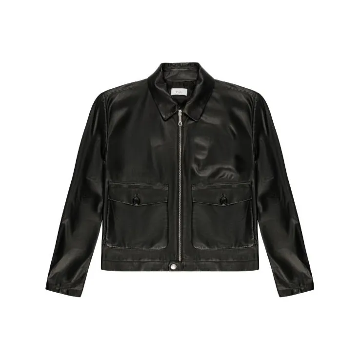 BALLY Leather Jackets Men Black-0