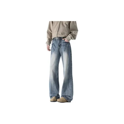 WHELVE Jeans Unisex Yellow Blue