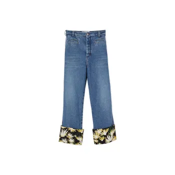 LOEWE Fisherman Daisy Turn Up Jeans