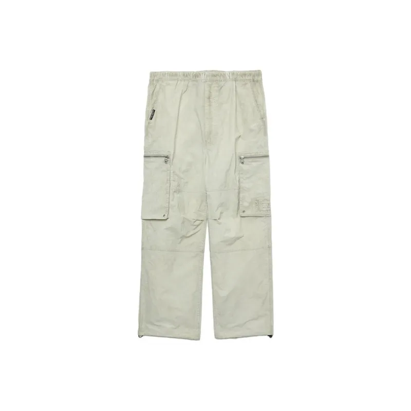 Izzue Logo embroidery Crinkled Cargo Trousers-10