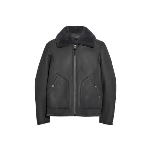 COACH Leather Giuseppes Men Charcoal Black