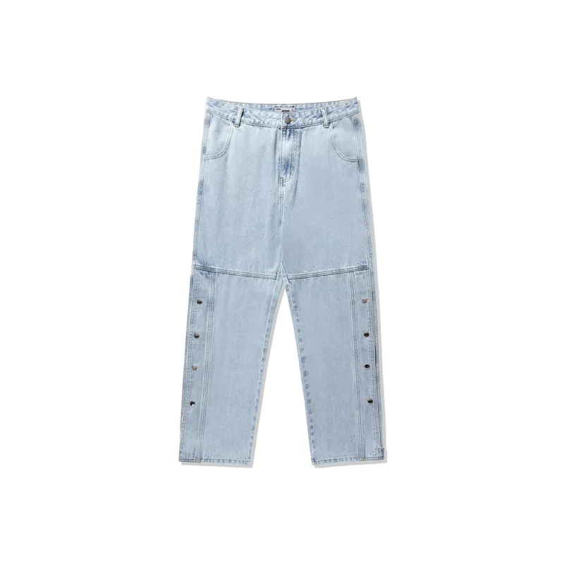 GUKUUL Straight Jeans Unisex Light Blue-0