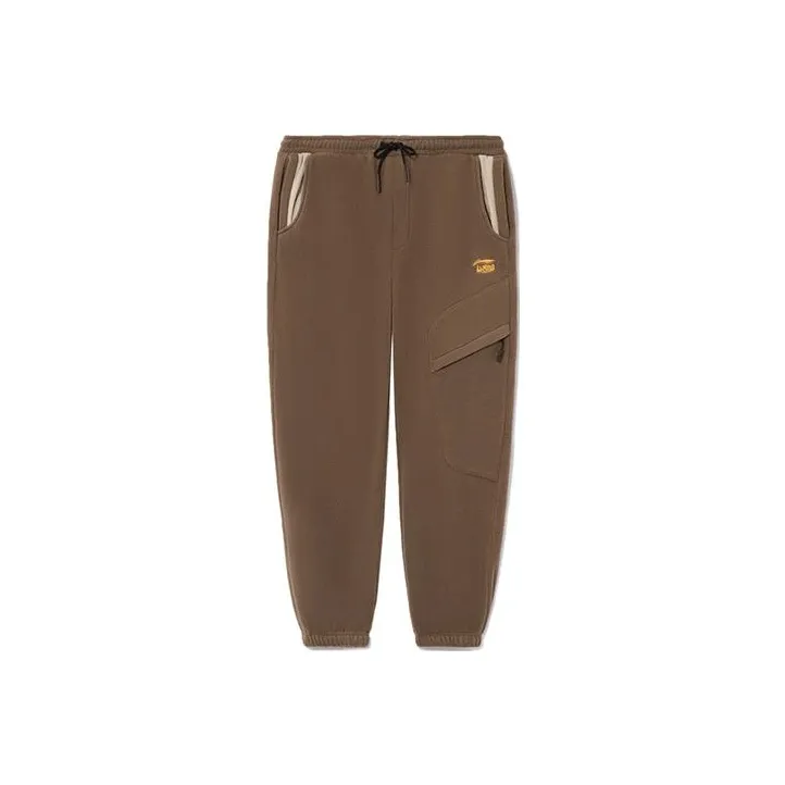 LiNing CF Enlightenment Journey Collection Urban Outdoor Collection Knitted Sweatpants Unisex Brown-0