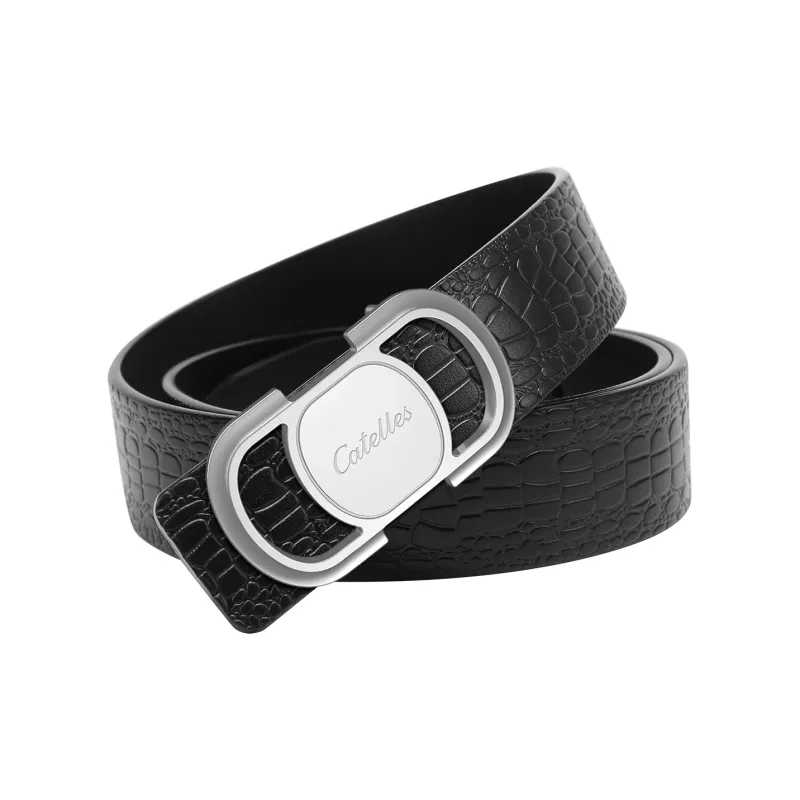 CATELLES Top Grain Cow Leather Belts Men's 3.5cm-2