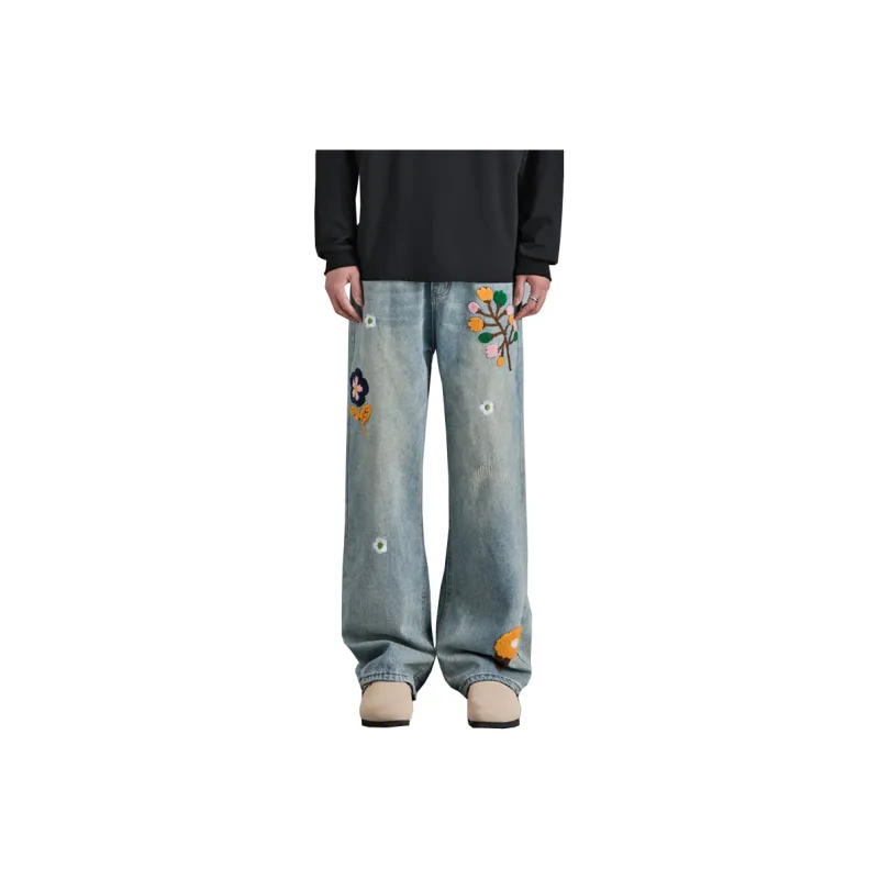 HOKLV Jeans Unisex Blue-0
