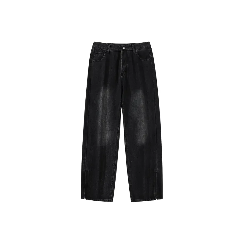 THREE-BODY Jeans Unisex Black Gray-0