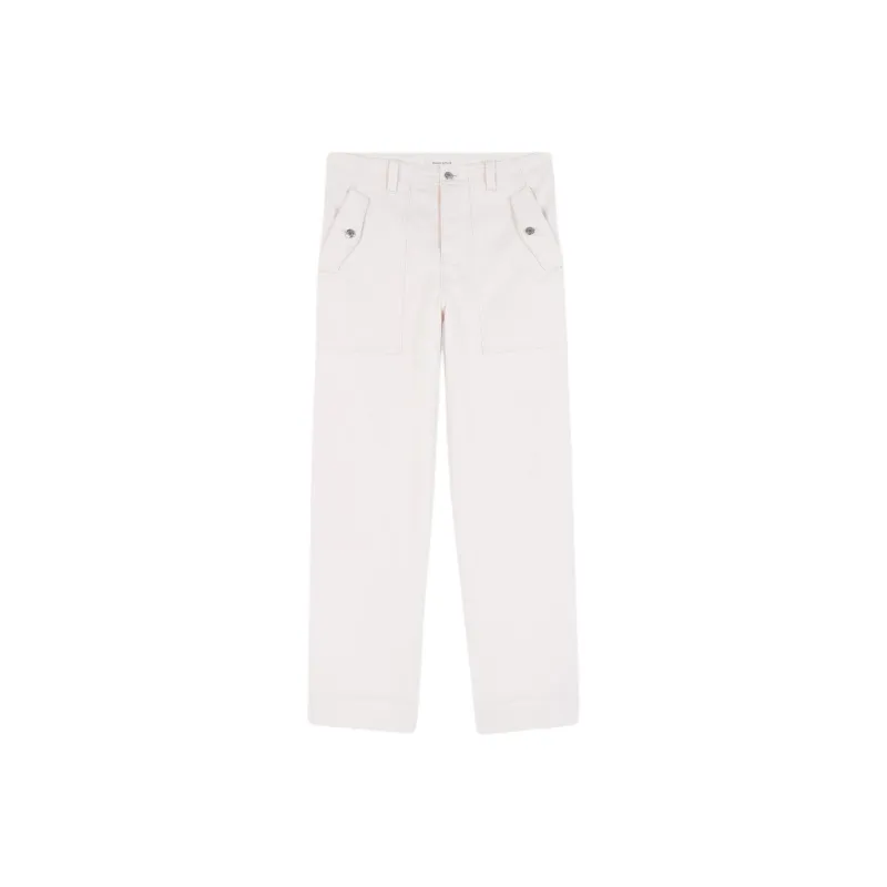 Maison Kitsune Logo Patch Straight Leg Jeans-0