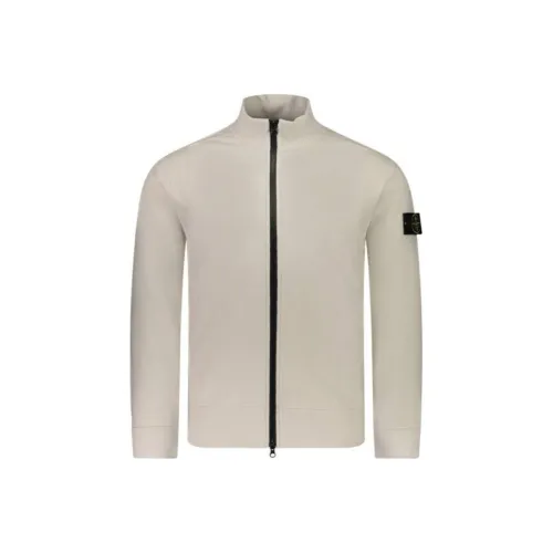 STONE ISLAND Logo Patch Zip Up Cardigan