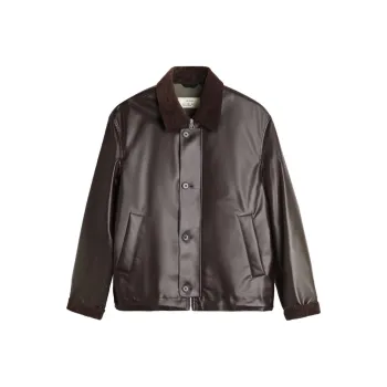 ZARA Leather Jacket Men's Chocolate