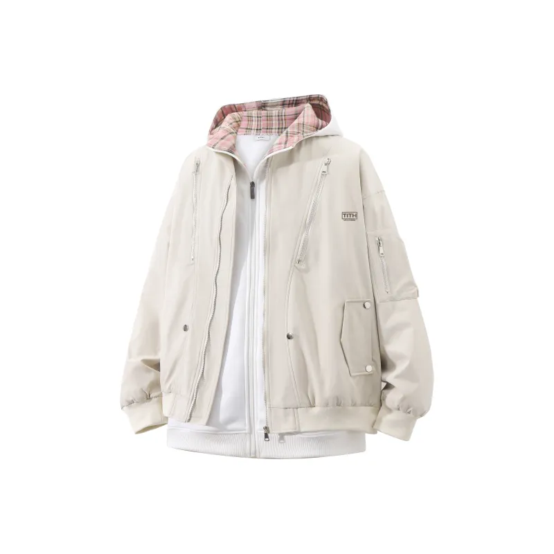 TITH Jackets Coats Unisex Burgundy-2