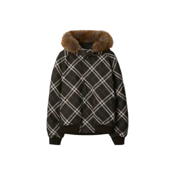 Burberry Checked Hooded Puffer Jacket