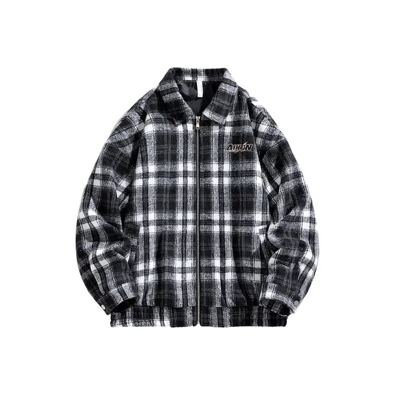 AKIN Jackets Coats Unisex Brown Plaid-2