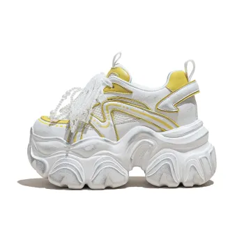 Shangjinni Abrasion Resistant Breathable Height Increasing Low Top Chunky Sneakers Women's