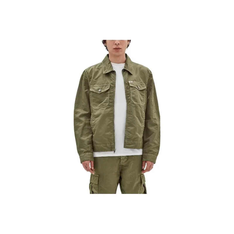 GUESS Originals Nylon Cadet Jacket Jackets Coats Men's Green-0