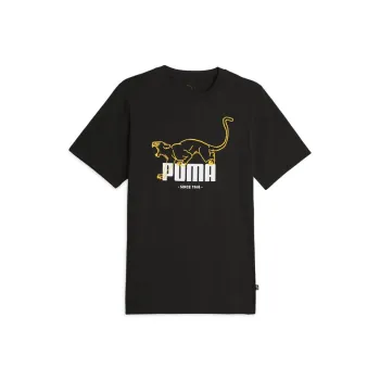 PUMA Basic GRAPHICS T Shirt Men's Black 01