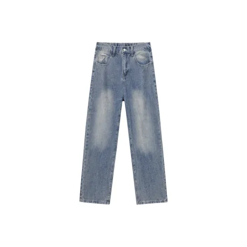 ALI THE FOX Jeans Unisex Black Gray Color