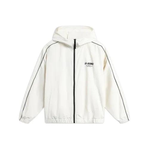 LiNing Ruffle Sports Fashion Collection Trench Coat Unisex Ecru