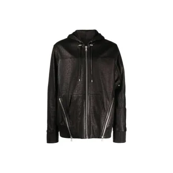 BALMAIN Leather Jackets Men Brown