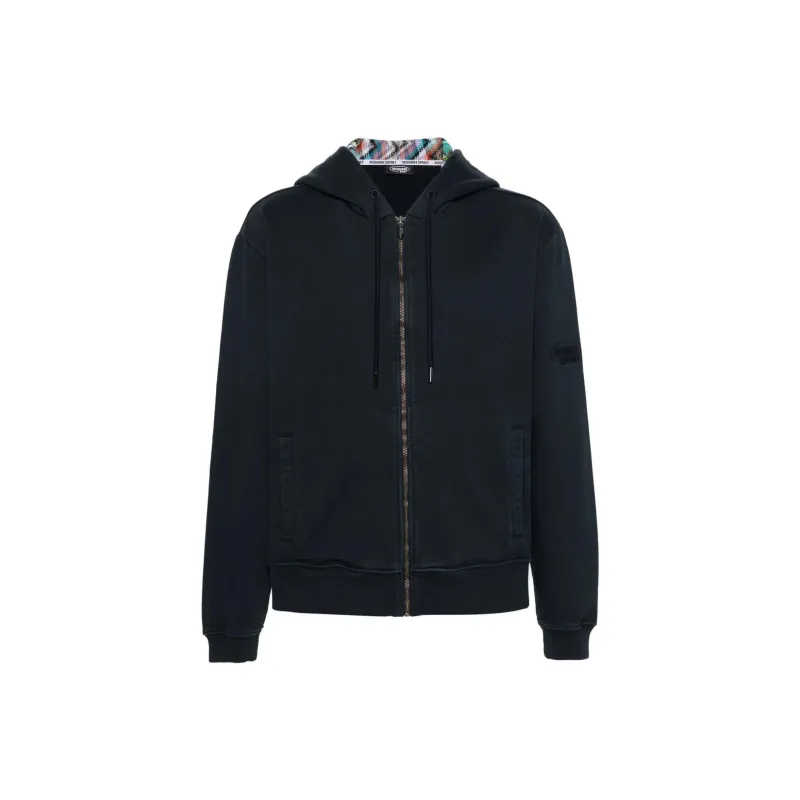 MISSONI Logo Embroidered Drawstring Hoodie-0
