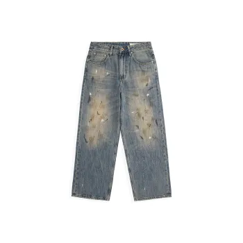 ZENGZHI Jeans Unisex Dirty Color