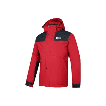 QIAODAN Trench Coat Men's Tomato Red/Black