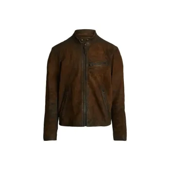 Polo Ralph Lauren SS24 Leather Jacket Men's Brown