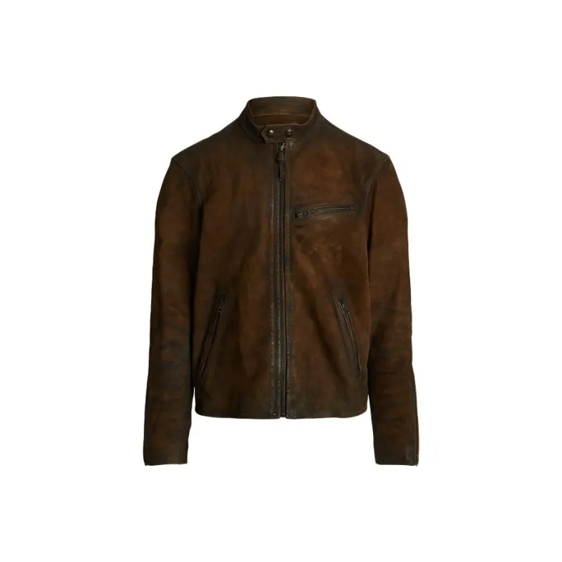 Polo Ralph Lauren SS24 Leather Jacket Men's Brown-0