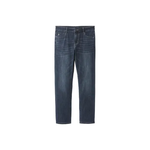 HLA Jeans Men Cooling Antibacterial Blue Gray Denim Gradient Medium 68