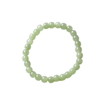 Execute The Blessing Hetian Jade Bracelets Pale Greenish White Jade Unisex